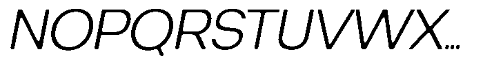 Degitan Soft Light Semi Condensed Italic Font UPPERCASE