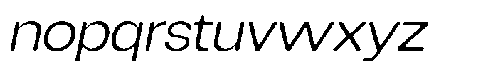 Degitan Soft Light Semi Condensed Italic Font LOWERCASE