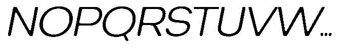 Degitan Soft Light Semi Expanded Italic Font UPPERCASE