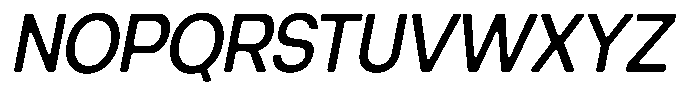 Degitan Soft Medium Condensed Italic Font UPPERCASE
