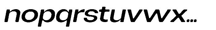 Degitan Soft Medium Expanded Italic Font LOWERCASE