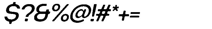 Degitan Soft Medium Semi Condensed Italic Font OTHER CHARS