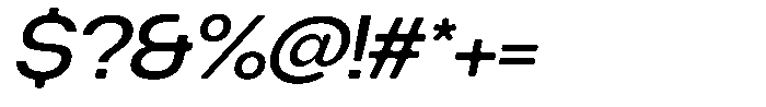 Degitan Soft Medium Semi Expanded Italic Font OTHER CHARS