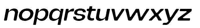 Degitan Soft Medium Semi Expanded Italic Font LOWERCASE