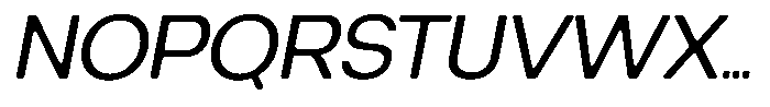 Degitan Soft Semi Condensed Italic Font UPPERCASE