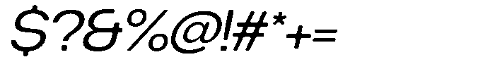 Degitan Soft Semi Expanded Italic Font OTHER CHARS