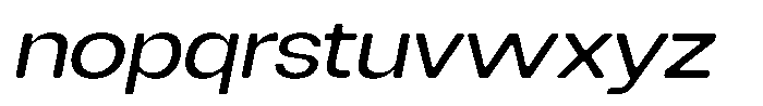 Degitan Soft Semi Expanded Italic Font LOWERCASE