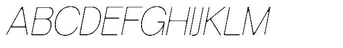 Degitan Soft Thin Condensed Italic Font UPPERCASE