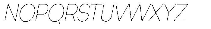 Degitan Soft Thin Condensed Italic Font UPPERCASE