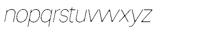 Degitan Soft Thin Condensed Italic Font LOWERCASE