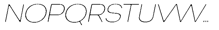 Degitan Soft Thin Expanded Italic Font UPPERCASE