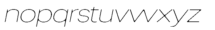Degitan Soft Thin Expanded Italic Font LOWERCASE