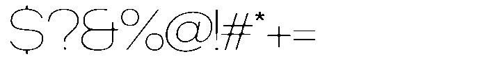 Degitan Soft Thin Expanded Font OTHER CHARS