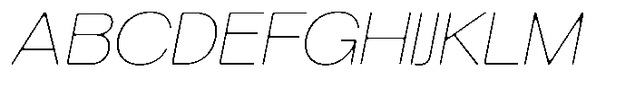Degitan Soft Thin Semi Condensed Italic Font UPPERCASE