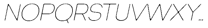 Degitan Soft Thin Semi Condensed Italic Font UPPERCASE