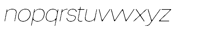Degitan Soft Thin Semi Condensed Italic Font LOWERCASE