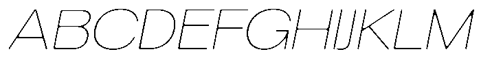 Degitan Soft Thin Semi Expanded Italic Font UPPERCASE