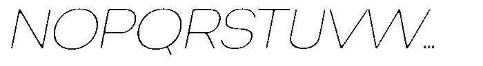 Degitan Soft Thin Semi Expanded Italic Font UPPERCASE