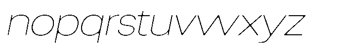 Degitan Soft Thin Semi Expanded Italic Font LOWERCASE