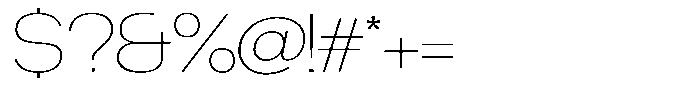 Degitan Thin Expanded Font OTHER CHARS