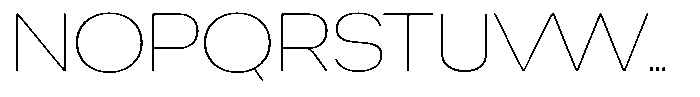 Degitan Thin Expanded Font UPPERCASE