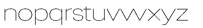 Degitan Thin Expanded Font LOWERCASE