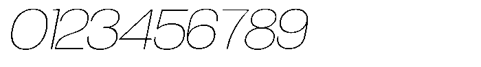 Degitan Thin Italic Semi Expanded Font OTHER CHARS