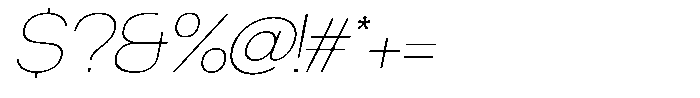 Degitan Thin Italic Semi Expanded Font OTHER CHARS