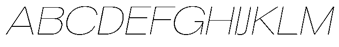 Degitan Thin Italic Semi Expanded Font UPPERCASE