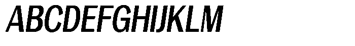 Degora Bold Condensed Slant Font UPPERCASE