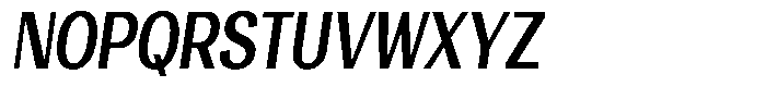Degora Bold Condensed Slant Font UPPERCASE