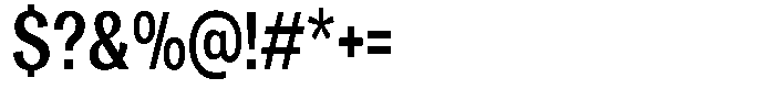 Degora Bold Condensed Font OTHER CHARS