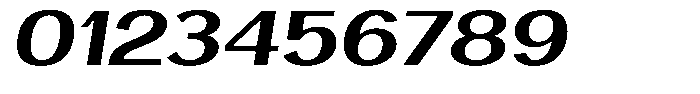 Degora Bold Expanded Slant Font OTHER CHARS