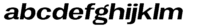 Degora Bold Expanded Slant FONT
