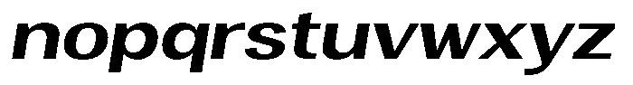 Degora Bold Expanded Slant Font LOWERCASE