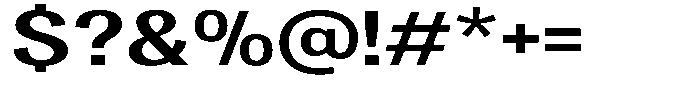 Degora Bold Expanded Font OTHER CHARS