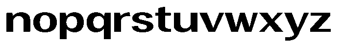 Degora Bold Expanded Font LOWERCASE