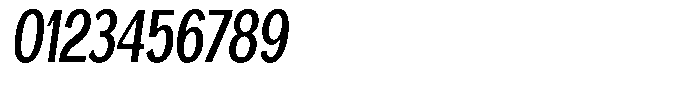 Degora Bold Extra Condensed Slant Font OTHER CHARS