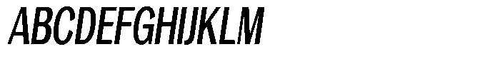 Degora Bold Extra Condensed Slant Font UPPERCASE