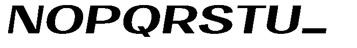 Degora Bold Extra Expanded Slant Font UPPERCASE