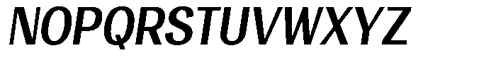 Degora Bold Semi Condensed Slant Font UPPERCASE