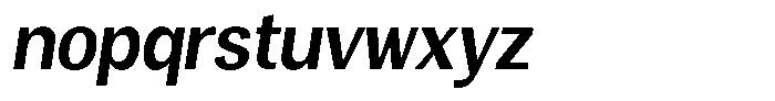 Degora Bold Semi Condensed Slant Font LOWERCASE