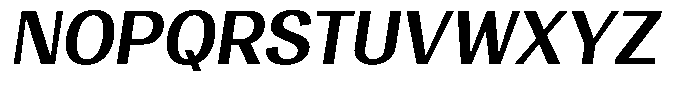 Degora Bold Slant Font UPPERCASE