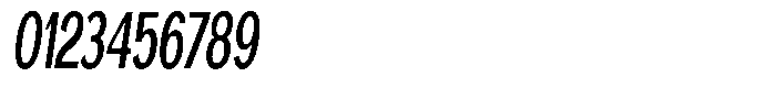 Degora Bold Ultra Condensed Slant Font OTHER CHARS