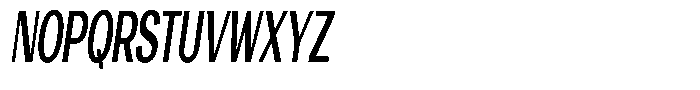 Degora Bold Ultra Condensed Slant Font UPPERCASE
