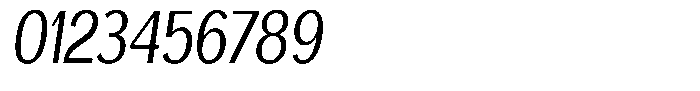 Degora Condensed Slant Font OTHER CHARS