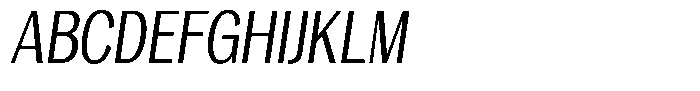 Degora Condensed Slant Font UPPERCASE