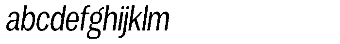 Degora Condensed Slant FONT
