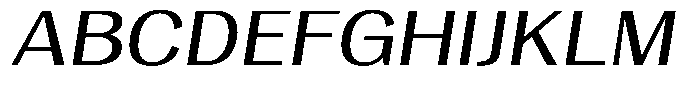 Degora Expanded Slant Font UPPERCASE