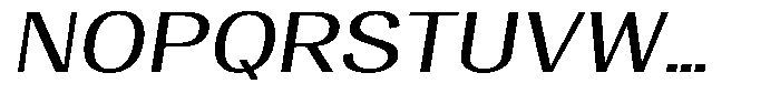 Degora Expanded Slant Font UPPERCASE